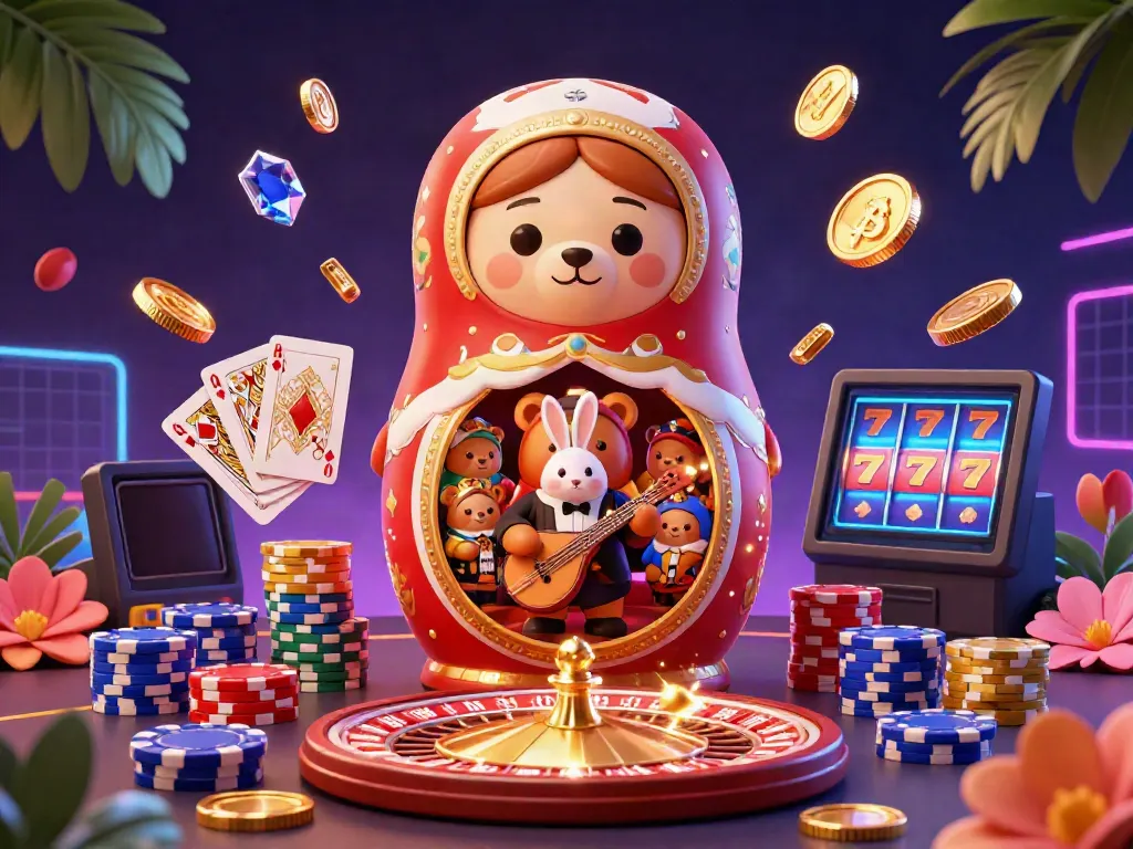 Experience the thrill of gambling with XX8 in a colorful casino-themed illustration.