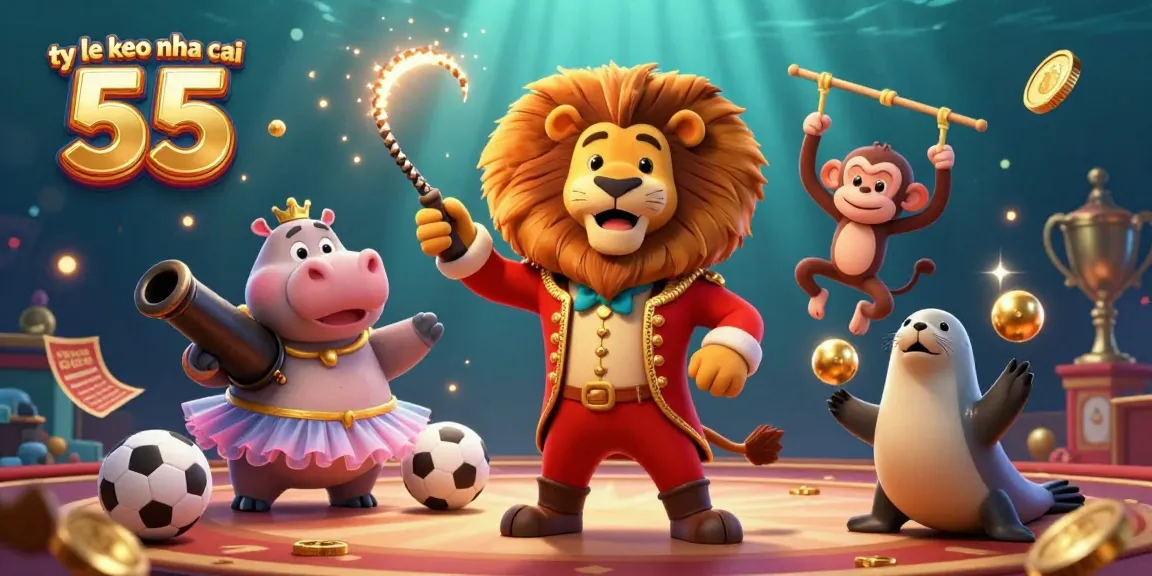 Bet on ty le keo nha cai 55 with vibrant sports elements and enchanting characters in action.
