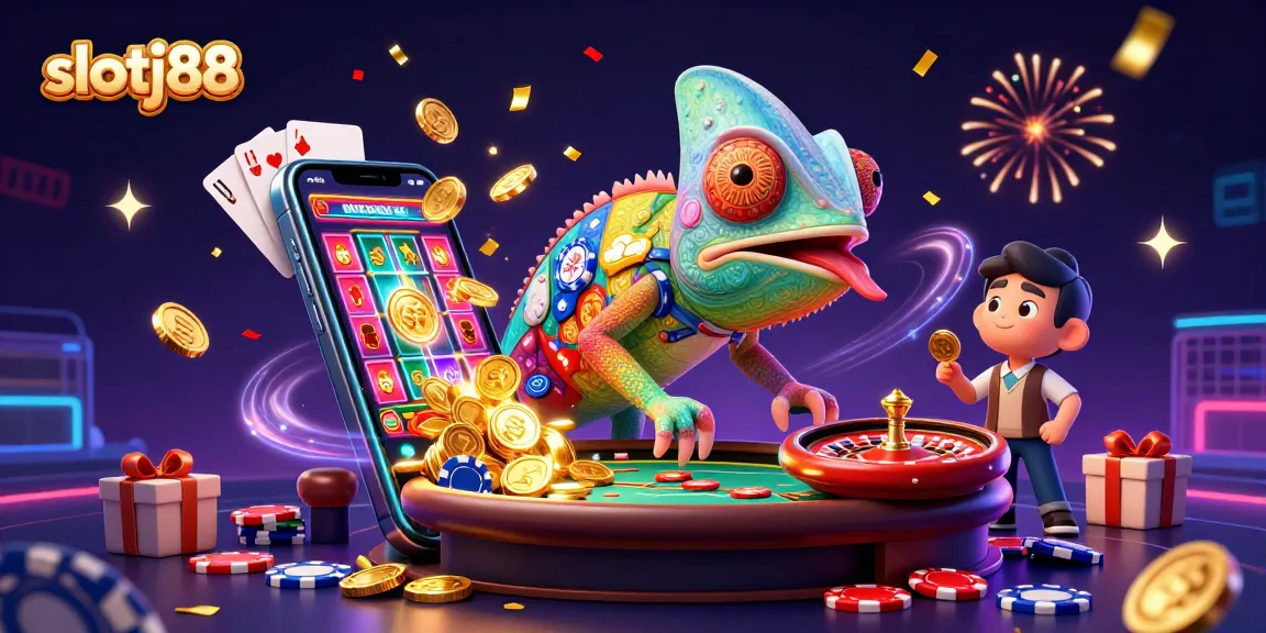 Experience thrilling gameplay at slotj88 with our vibrant chameleon casino scene.