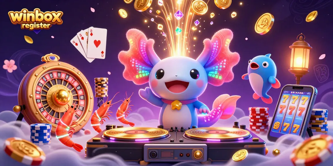Join the excitement at winbox register with vibrant casino characters and dynamic game elements.