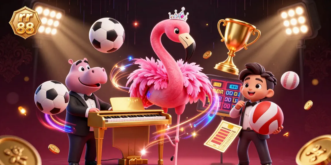 Experience thrilling action at rr 88 with vibrant casino characters, jackpot thrill, and dynamic sports elements.