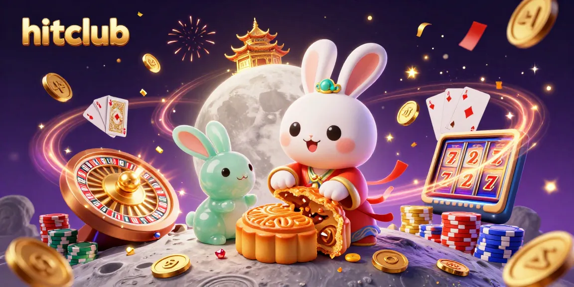 Experience the thrill of gaming at hitclub with festive rabbits and dynamic casino elements.