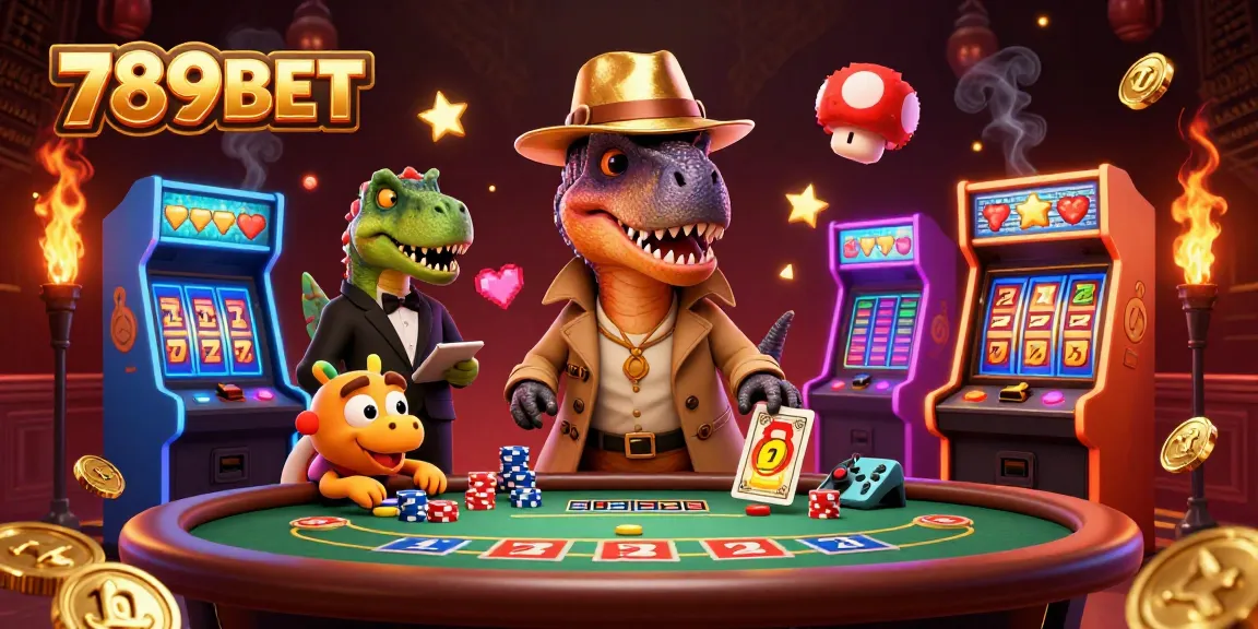 Experience the excitement of 789BET with a unique 3D illustration of casino characters.