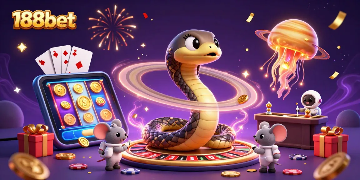 Engage in thrilling bets with 188bet's exciting online casino games set in a vibrant cosmic carnival.