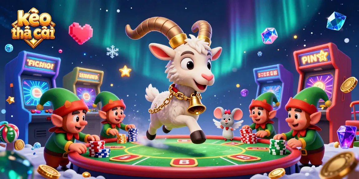 Experience thrilling sports betting at kèo nhà cái with lively characters amid colorful casino elements and dynamic action.