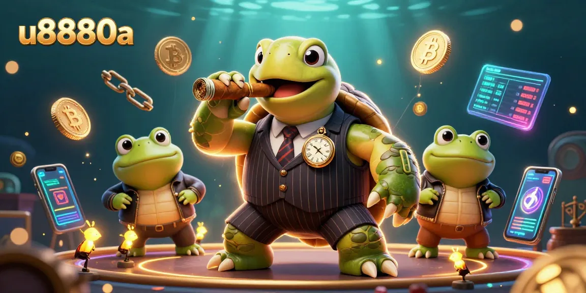 Bet on your favorite games at u8880a with vibrant characters and crypto elements in an engaging casino scene.