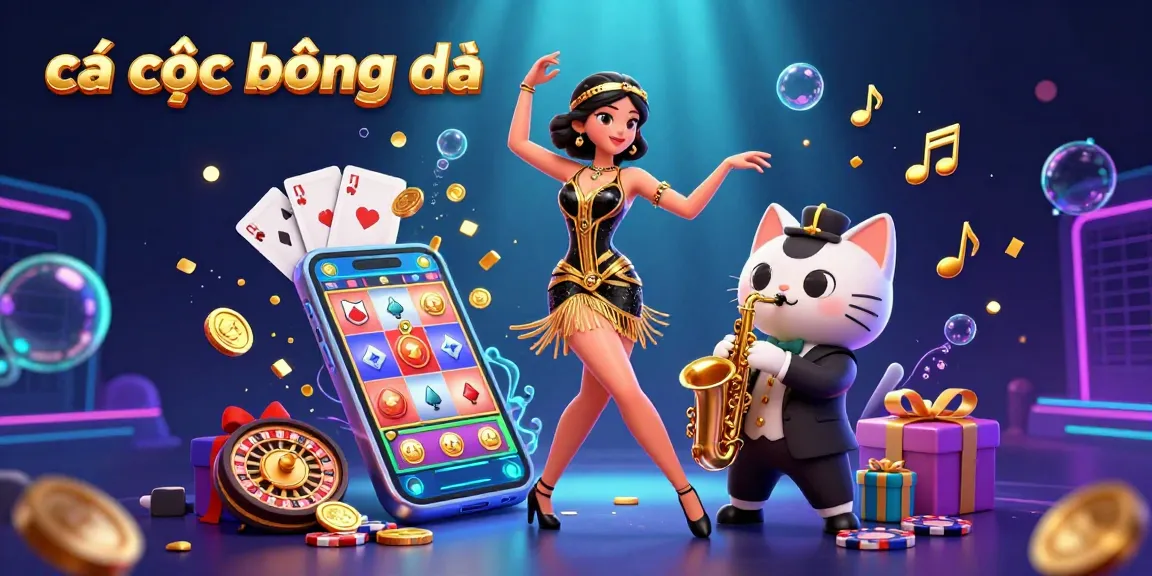 Engage in cá cược bóng đá with a vibrant 3D scene featuring dynamic characters and exciting game elements.