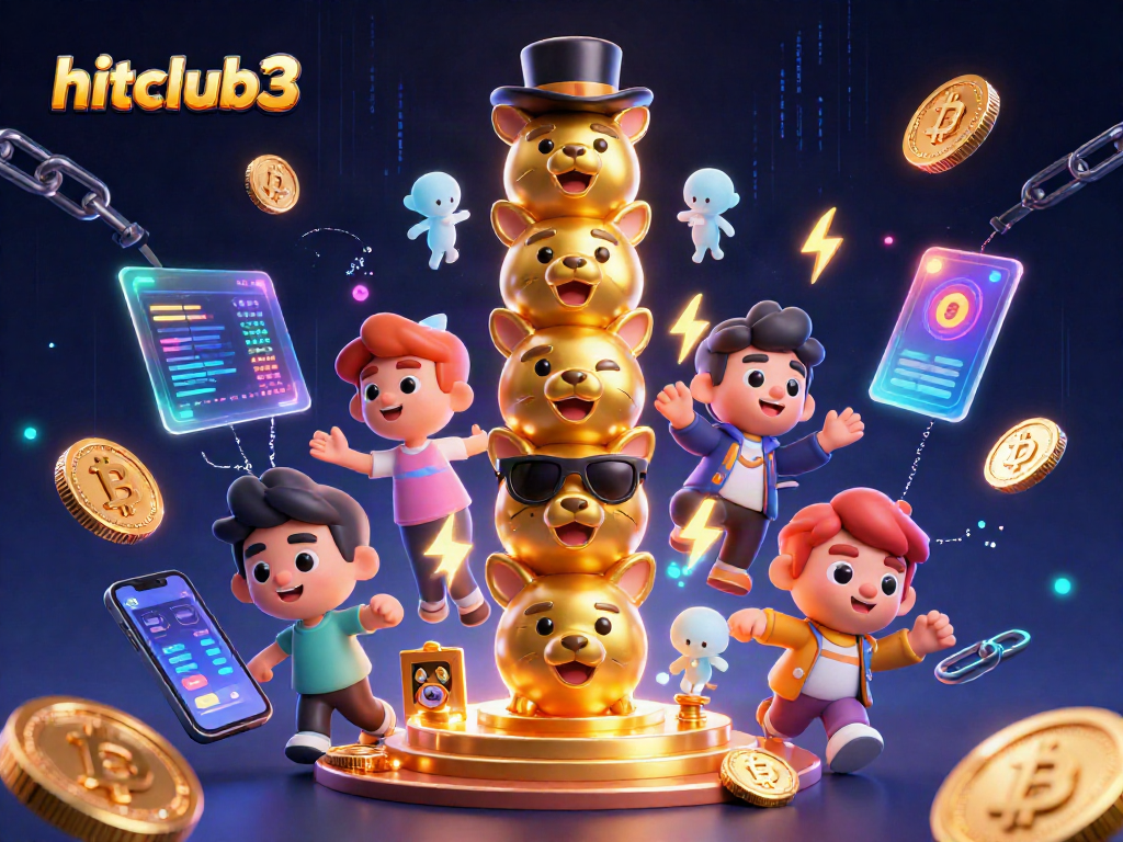 Experience vibrant excitement at hitclub3 with engaging animated casino elements in a colorful 3D scene.