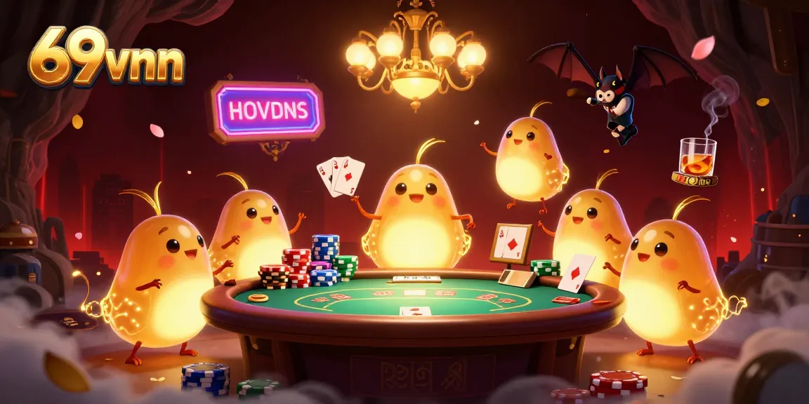 Experience dazzling gameplay at 69vnn's vibrant casino with animated creatures betting.