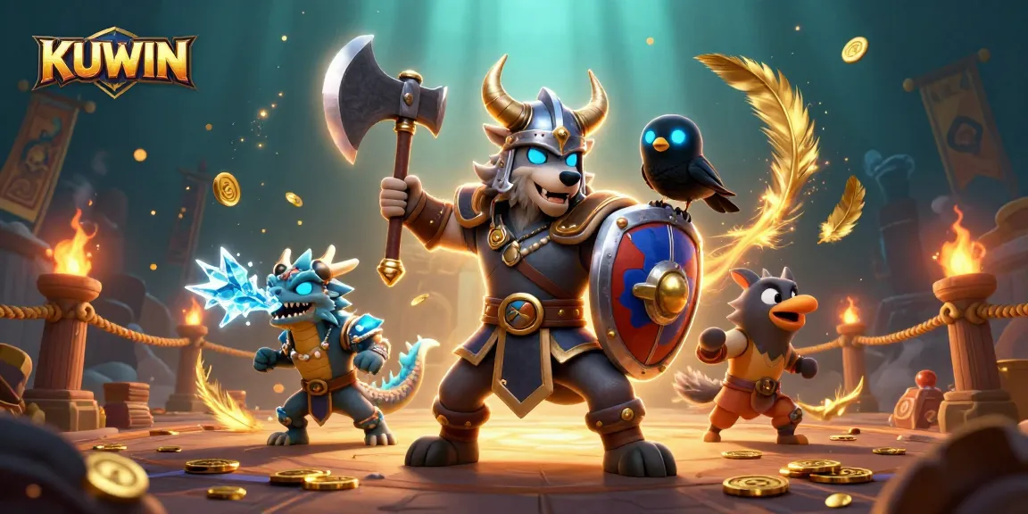 KUWIN embraces thrilling casino adventures with a Viking wolf, fierce dragon, and captivating scenery.