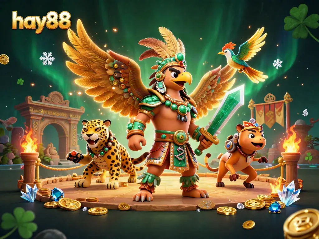 Play exciting casino games with hay88's vibrant 3D Aztec warriors and dynamic betting elements.
