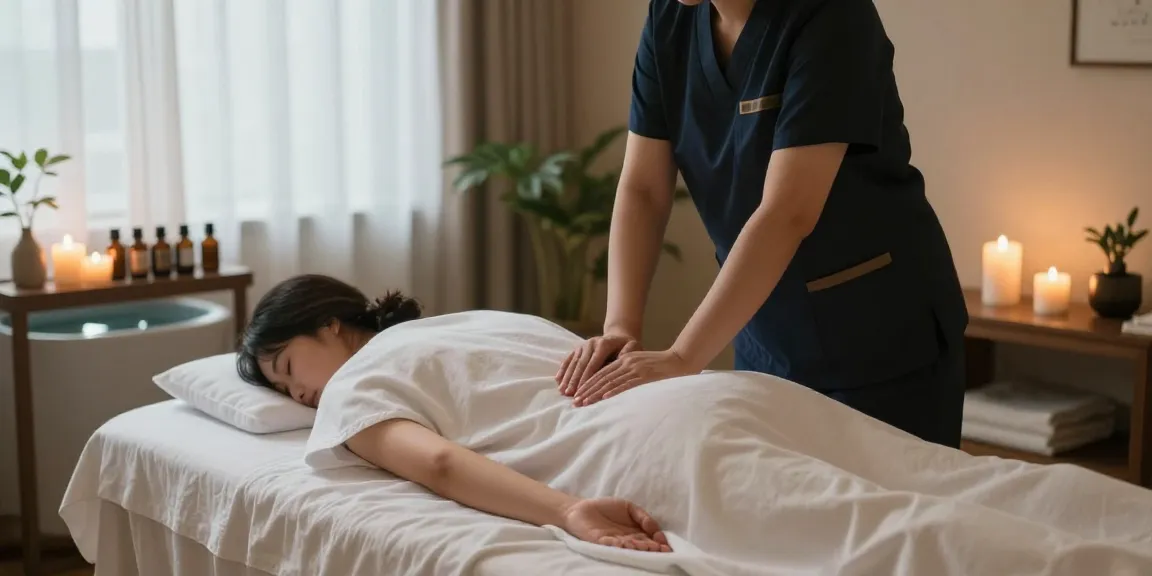 Experience tranquil 강동구출장마사지 in a soothing spa with essential oils and calming ambiance.