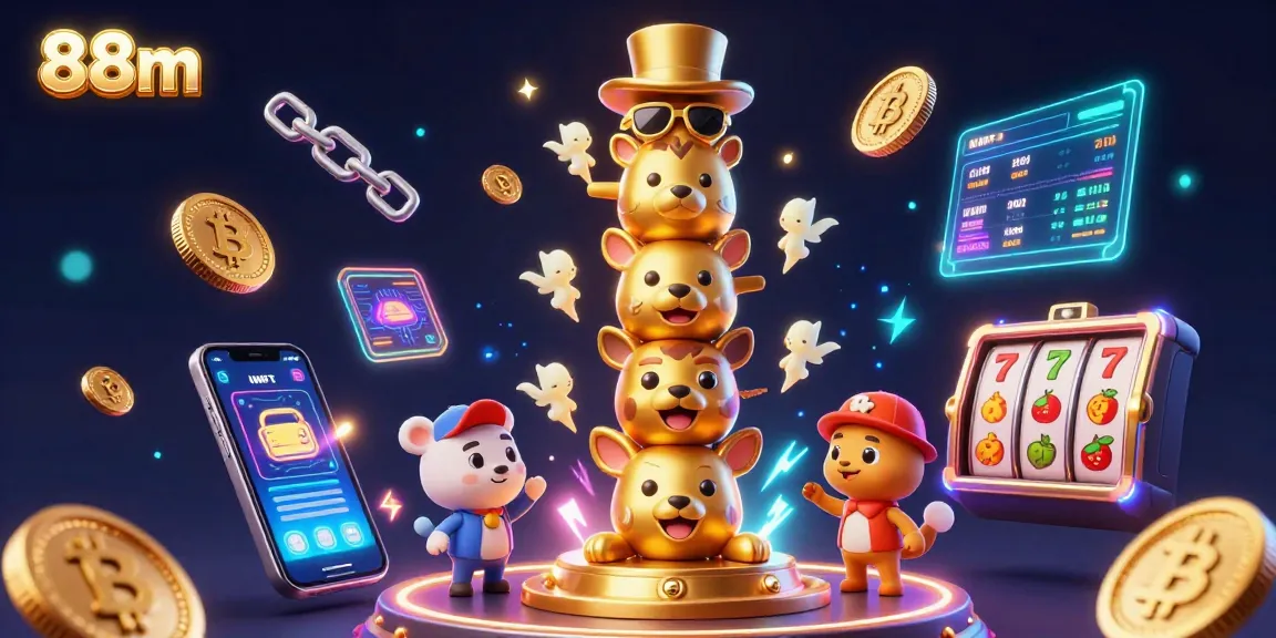 Spin and win with engaging casino elements in 88m's vibrant 3D illustration.