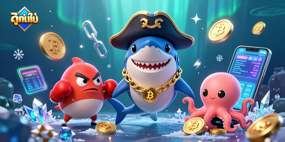 Experience ดูหนังใหม่ with a dynamic 3D cartoon scene of characters interacting amidst vibrant casino elements.