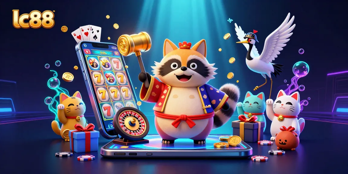 lc88 offers vibrant casino fun with joyful tanuki and exciting slot game elements.