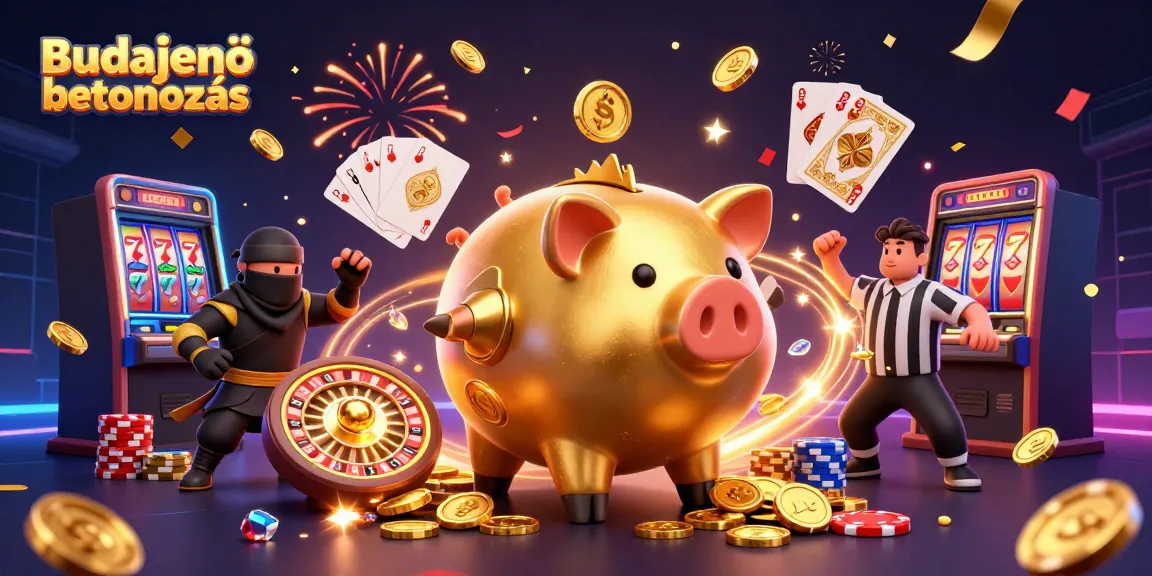Experience Budajenő betonozás action with golden coins raining from a cartoon sumo wrestler!
