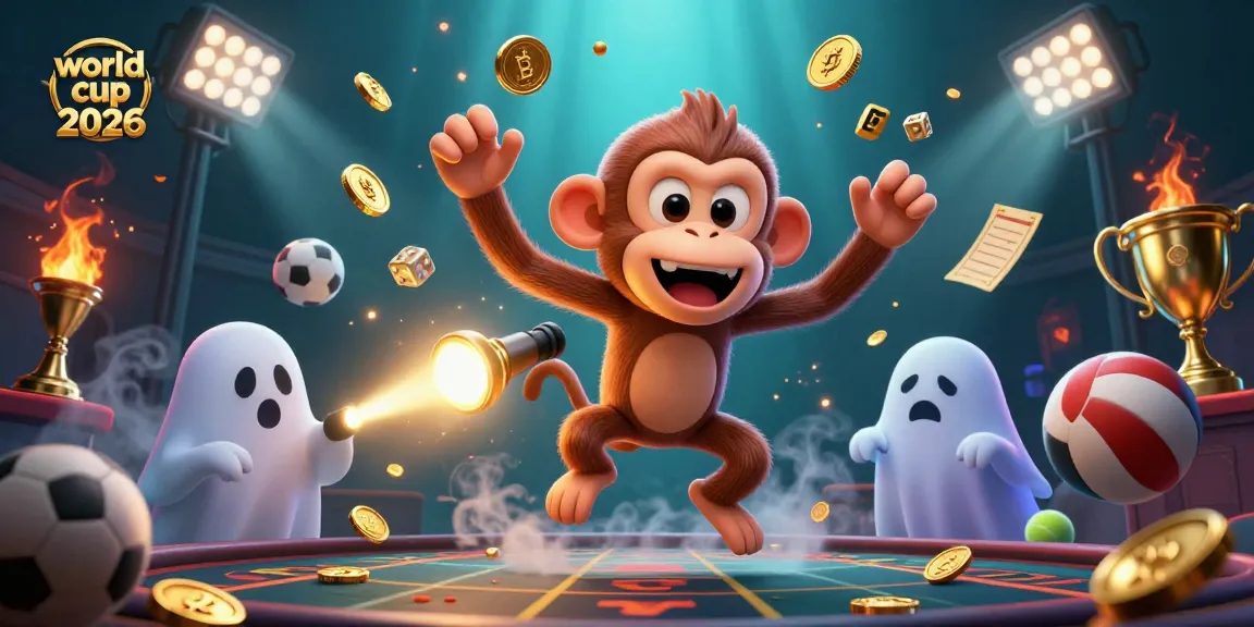 Experience the excitement of betting in the world cup 2026 with engaging visuals of sports elements and playful characters.