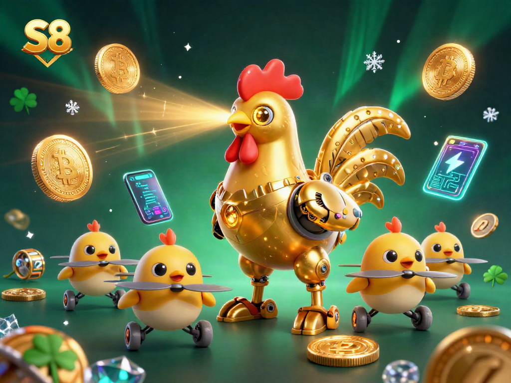 Engage with S8's exciting gaming experience in a vibrant, dynamic casino illustration.