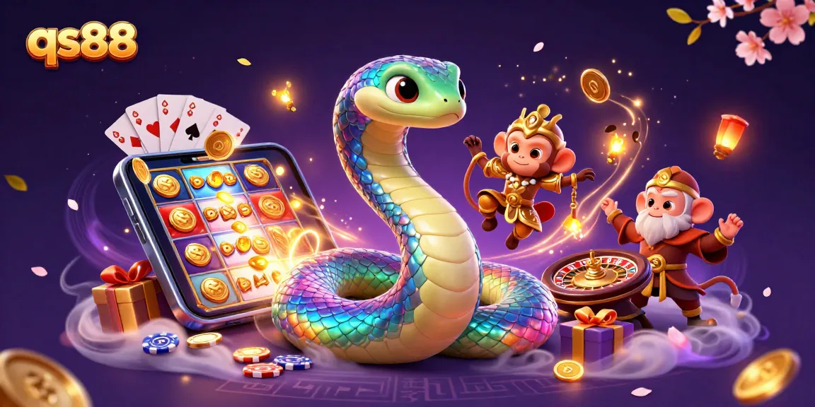 Engage in thrilling wins at qs88 with vibrant casino characters, magical energy, and exciting gaming elements.