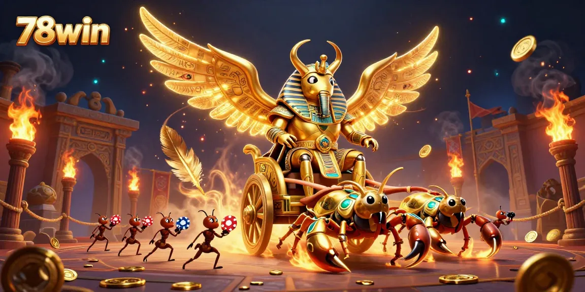 Engage with thrilling gaming adventures at 78win where the golden scarab beetle initiates epic bets!