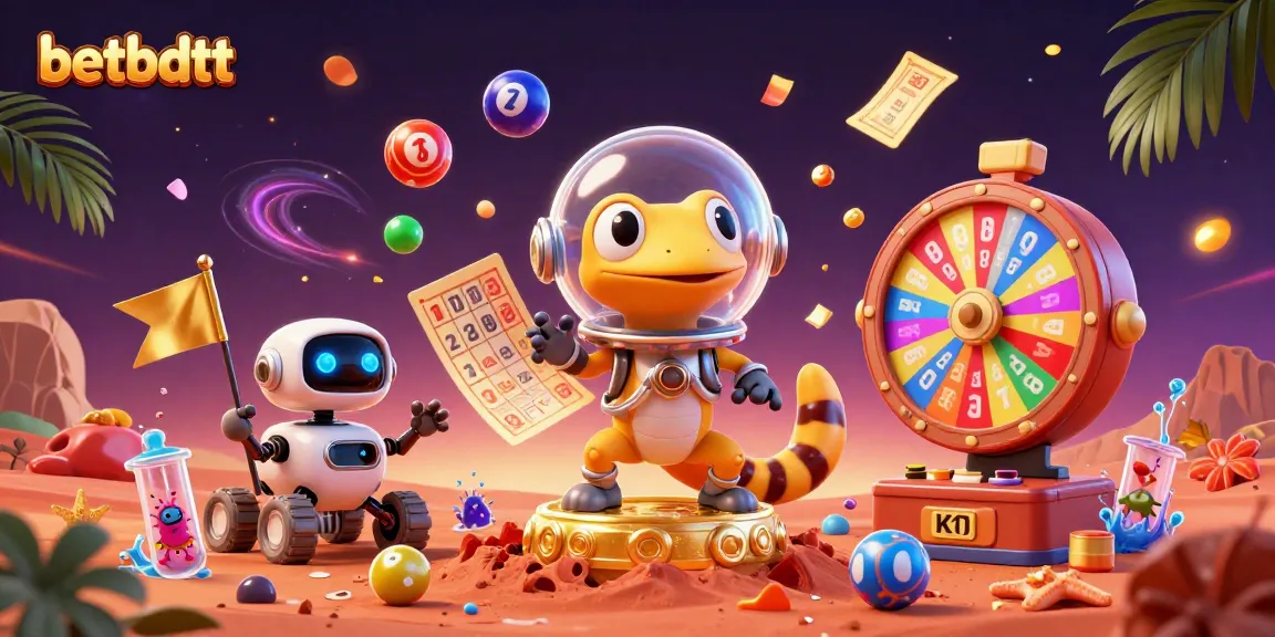 Experience thrilling gaming with betbdtt as a Martian gecko discovers a golden casino.