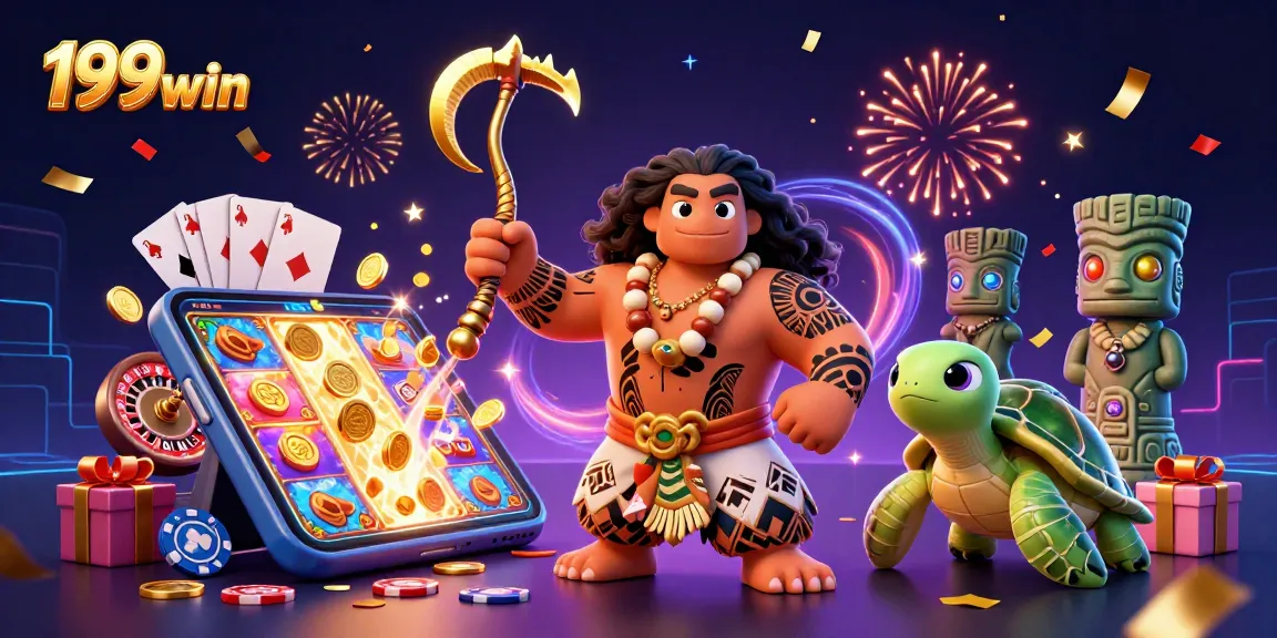 Engage with 199win's thrilling gaming experience featuring colorful slots and dynamic casino elements.