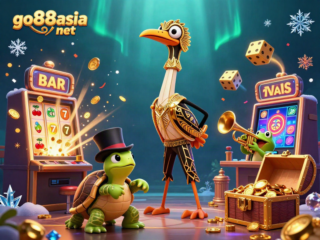 Experience the thrill of go88asia net with vibrant 3D animation of casino fun, colorful jackpots, and lively characters.
