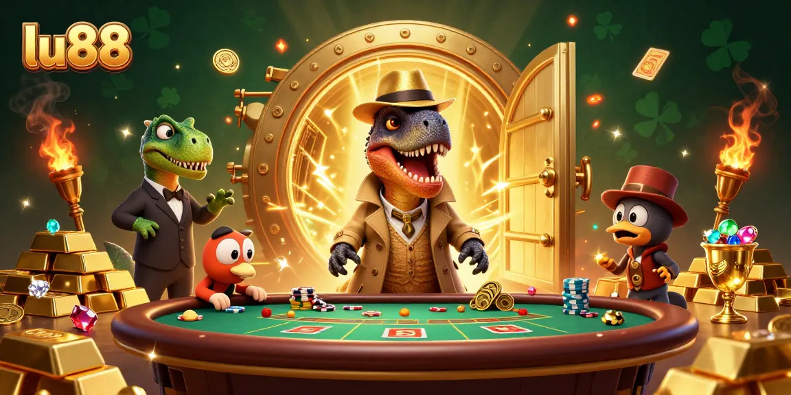 lu88 engages players at a vibrant casino table with thrilling dynamics and dazzling treasures