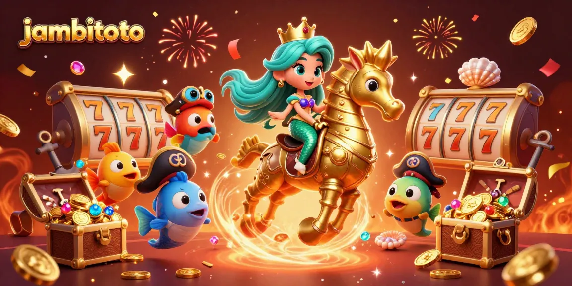 Experience the excitement of jambitoto with vibrant casino elements and a fantasy mermaid adventure.