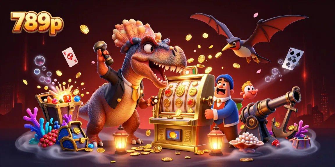 Catch a jackpot with 789p as cartoon dinosaurs wage a colorful casino battle, creating excitement!