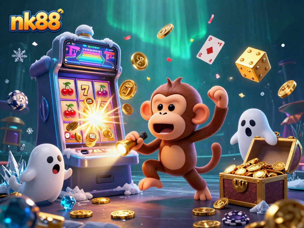 Experience the captivating nk88 casino adventure with a poltergeist monkey and ghost-hunter puppy.