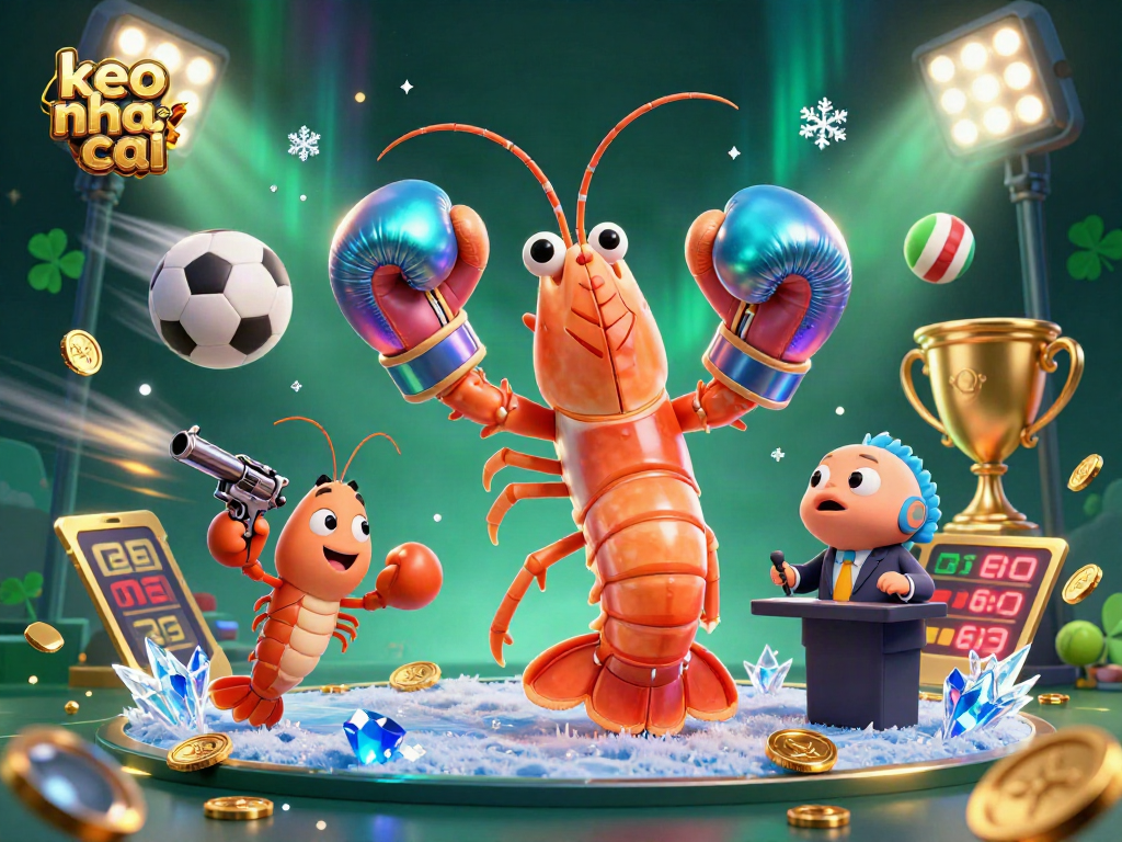 Bet on keo nha cai with the dynamic mantis and pistol shrimp in a lively betting scene.