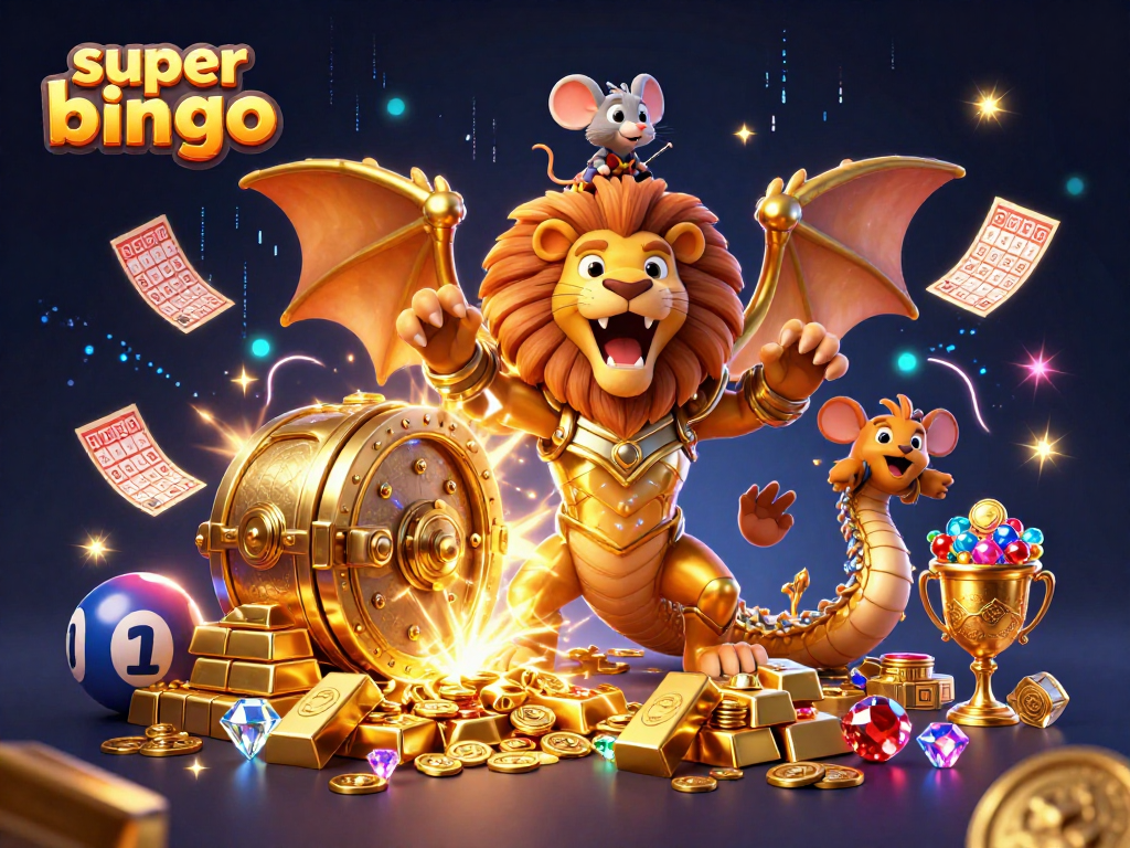 Play Super Bingo for exciting jackpot adventures with vibrant bingo cards and winning numbers.
