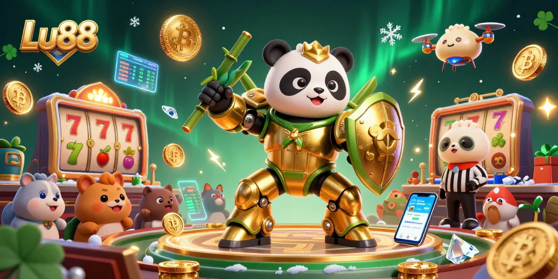 Experience thrilling adventures at Lu88 Casino with a vibrant 3D gaming scene showcasing exciting slot games.