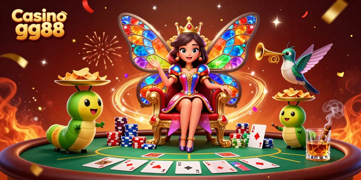 Experience the excitement of Casino gg88 with colorful 3D characters and vibrant poker elements!