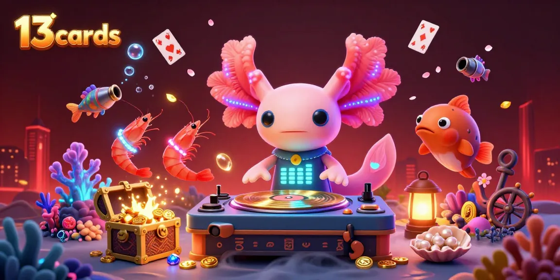 Experience the thrilling world of 13 cards with vibrant underwater visuals and lively characters.