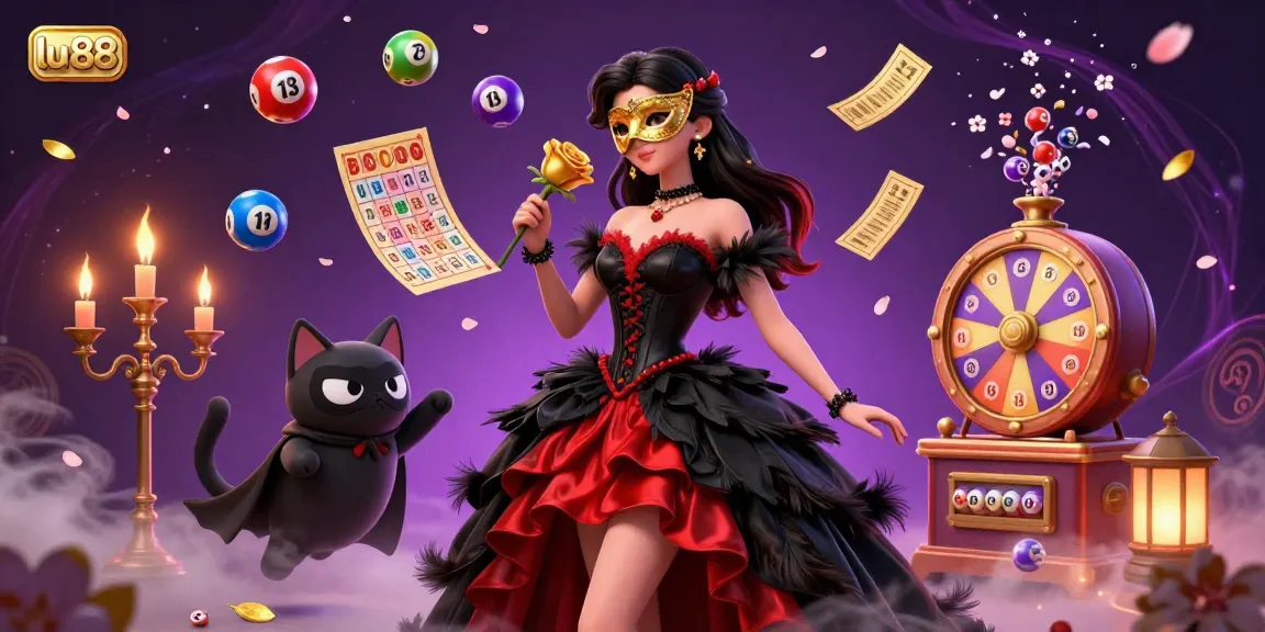 Experience thrilling games at lu88 with vibrant illustrations of lottery excitement and dynamic casino elements.