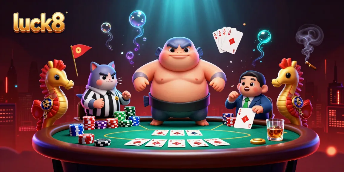Experience the excitement at luck8 casino with fugu in a poker match underwater.