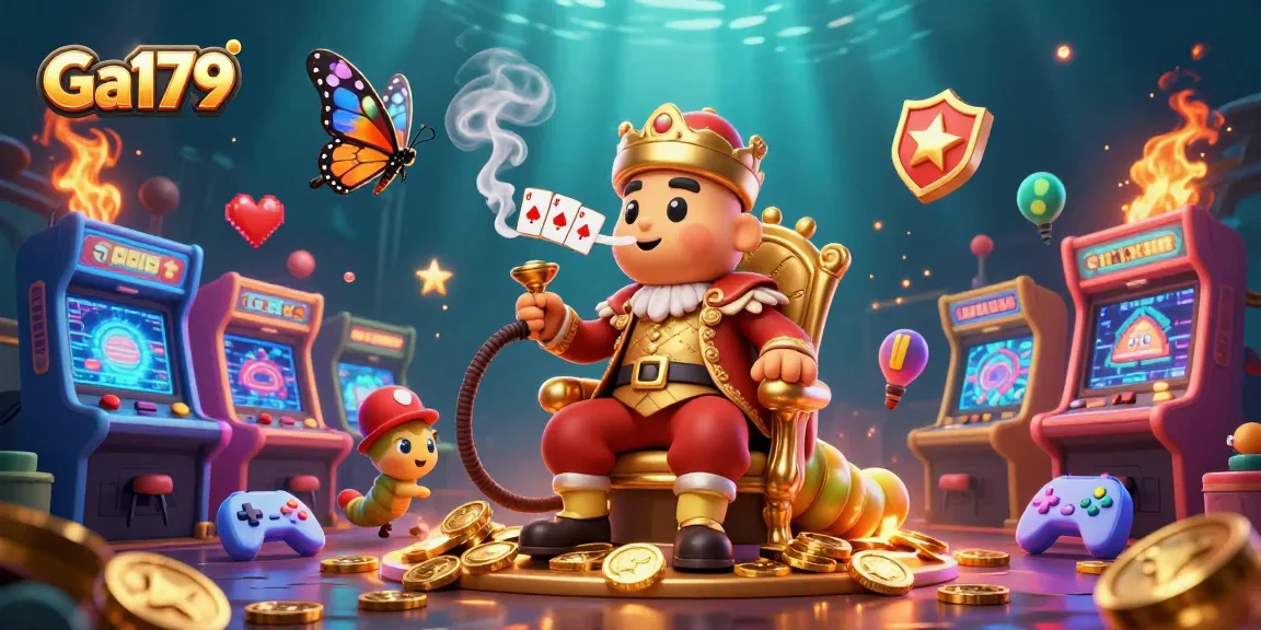 Experience Ga179 with vibrant casino-themed illustrations showcasing engaging gaming elements and characters.