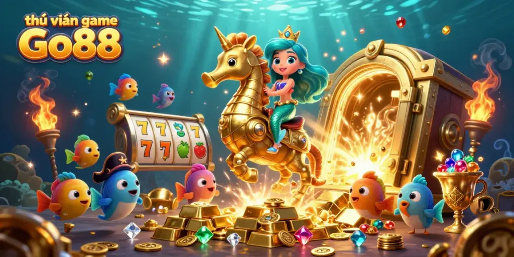 Experience thrilling gameplay in the thư viện game Go88 with vibrant 3D characters and slot games.