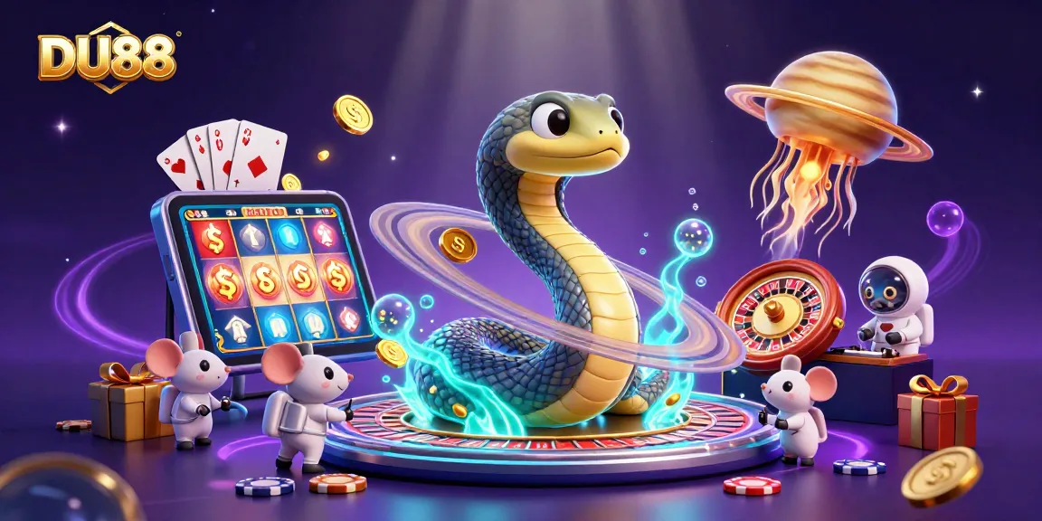 Experience thrilling DU88 gameplay with cosmic characters in a vibrant casino universe.