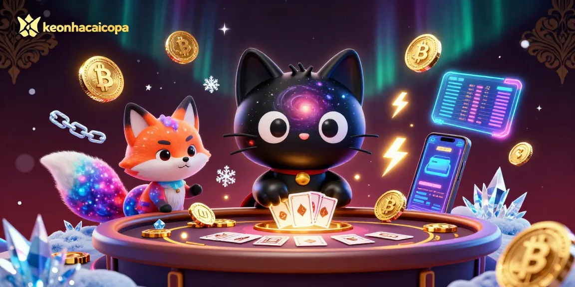 Engage in exciting betting with keonhacaicopa, featuring a cosmic casino scene.