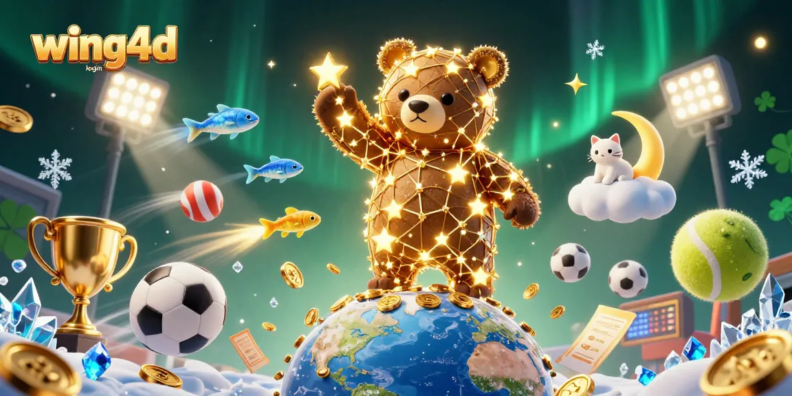 Engage with the wing4d login experience featuring a cosmic casino scene filled with dynamic sports elements.