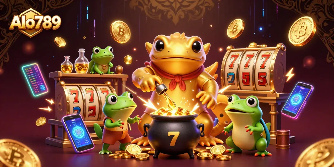 Alo789 offers rich casino experiences with dynamic slot elements and gold-themed alchemical visuals.