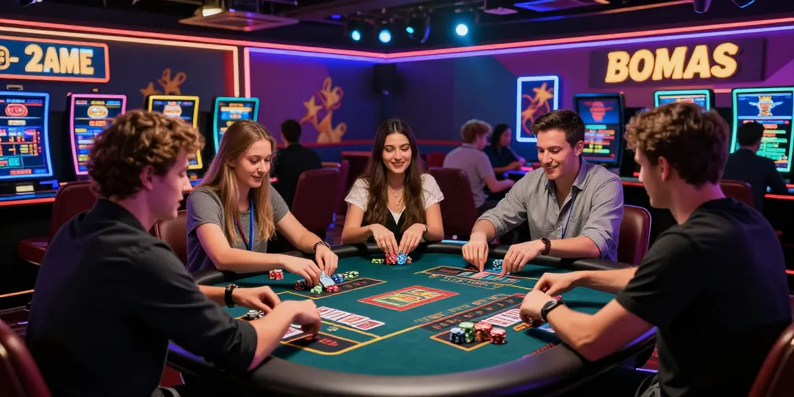 Excited players engaging at credit card casinos with vibrant atmosphere and gaming action.