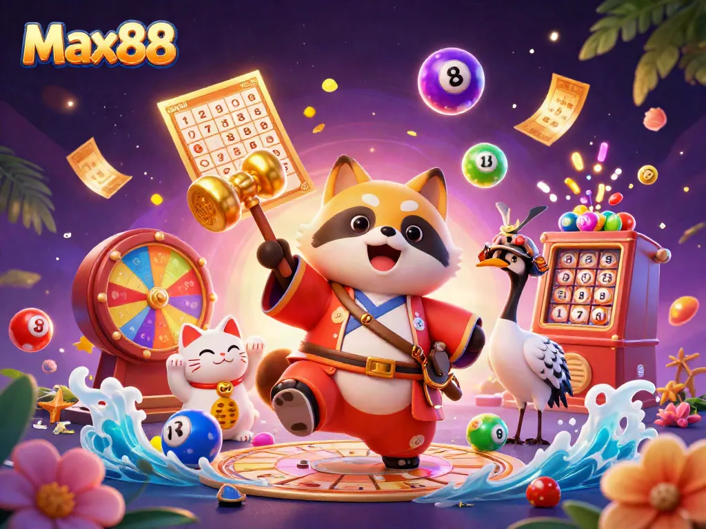 Experience engaging gameplay at Max88 with a fun festive scene of our cheerful tanuki and lucky elements.