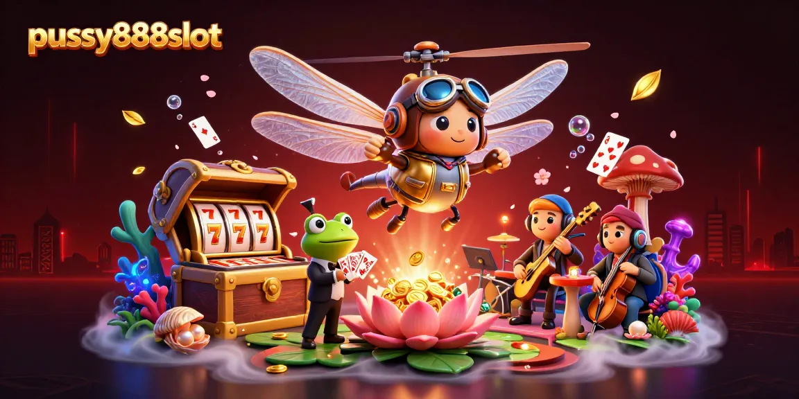 Experience the excitement of pussy888slot with vibrant scenes of casino action and thrilling gameplay.