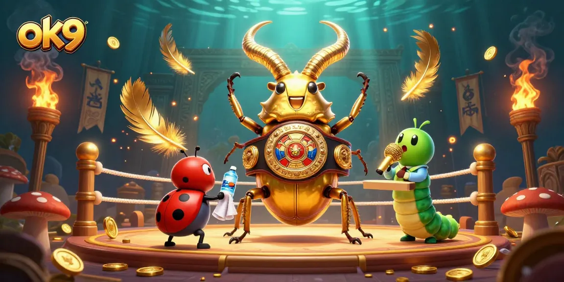 Experience exciting betting with ok9, featuring vibrant characters in a dynamic casino scene.